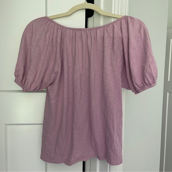 Boden Purple Cotton V Neck Top - Picture 4 of 5
